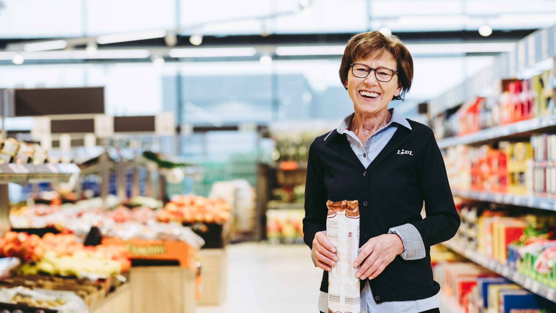 Filiale Verkäuferin Produkt