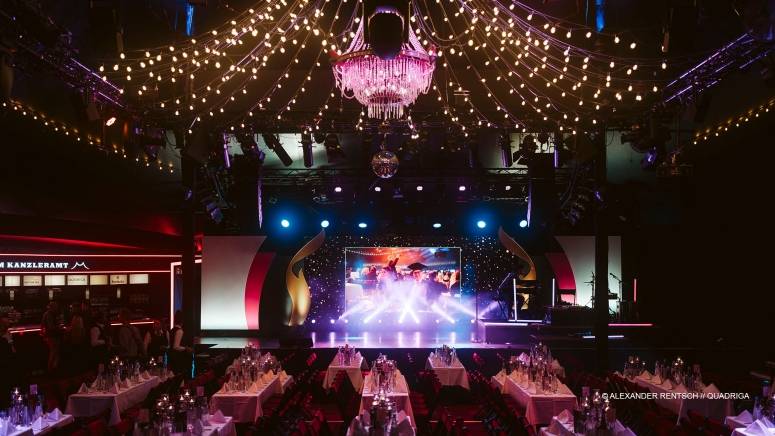 Veranstaltungshalle für die Siegerehrung