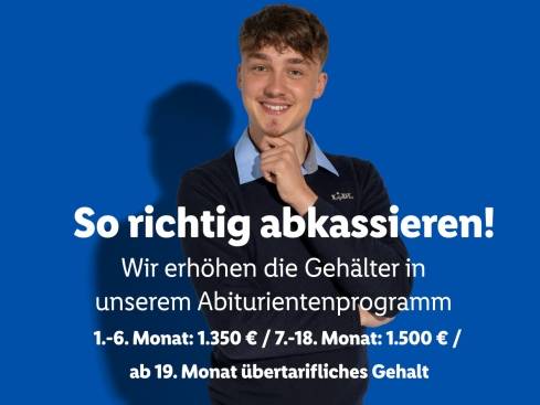 Wir erhöhen die Gehälter im Abiturientenprogramm