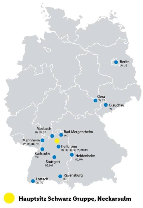 Standorte der Hochschulen Duale Studiengänge Lidl