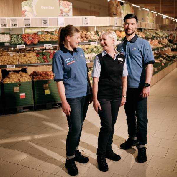 Team in einer Lidl Filiale