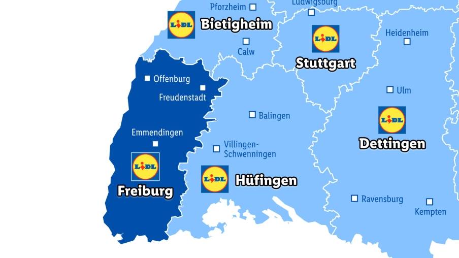 Lidl Regionen & Logistikzentren Lidl